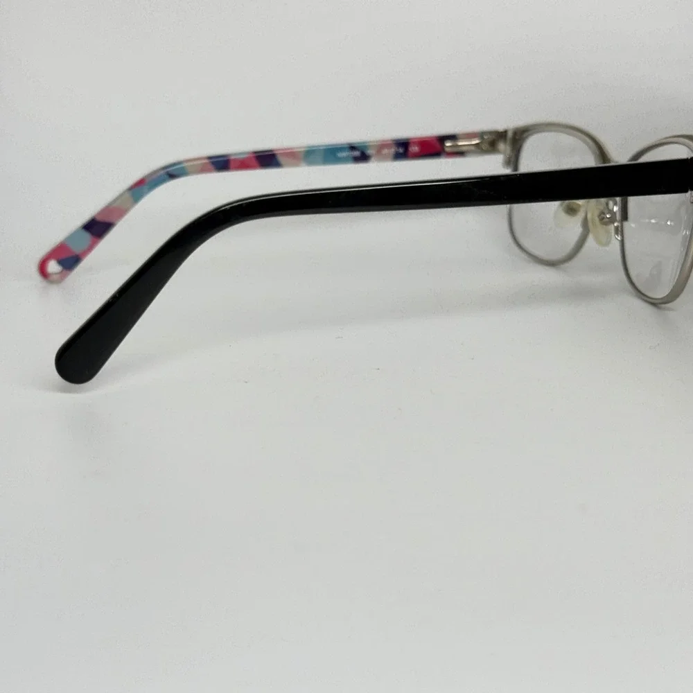Nine West NW1088 001 Black Silver Eyeglasses Frames‎ 49-14-135 Geometric 22138